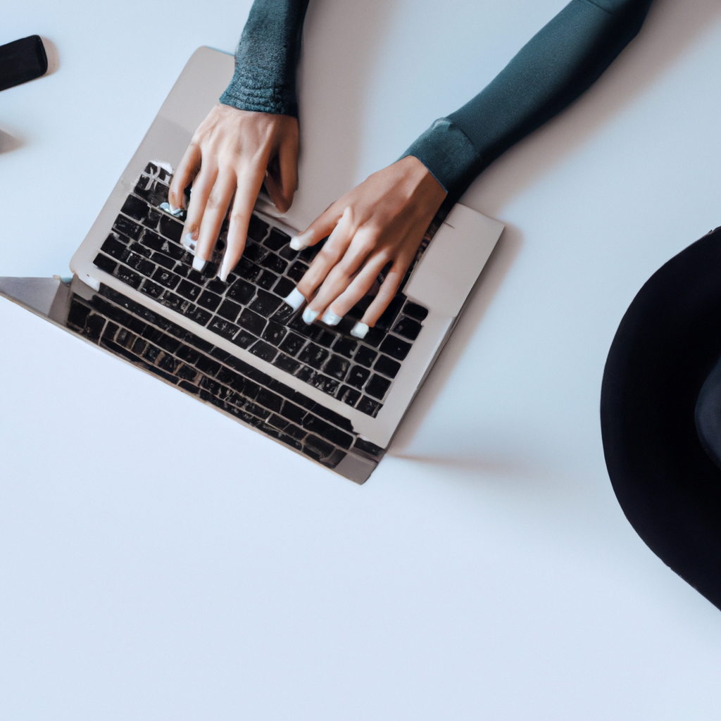 Student learning fashion basics online at a minimal desk